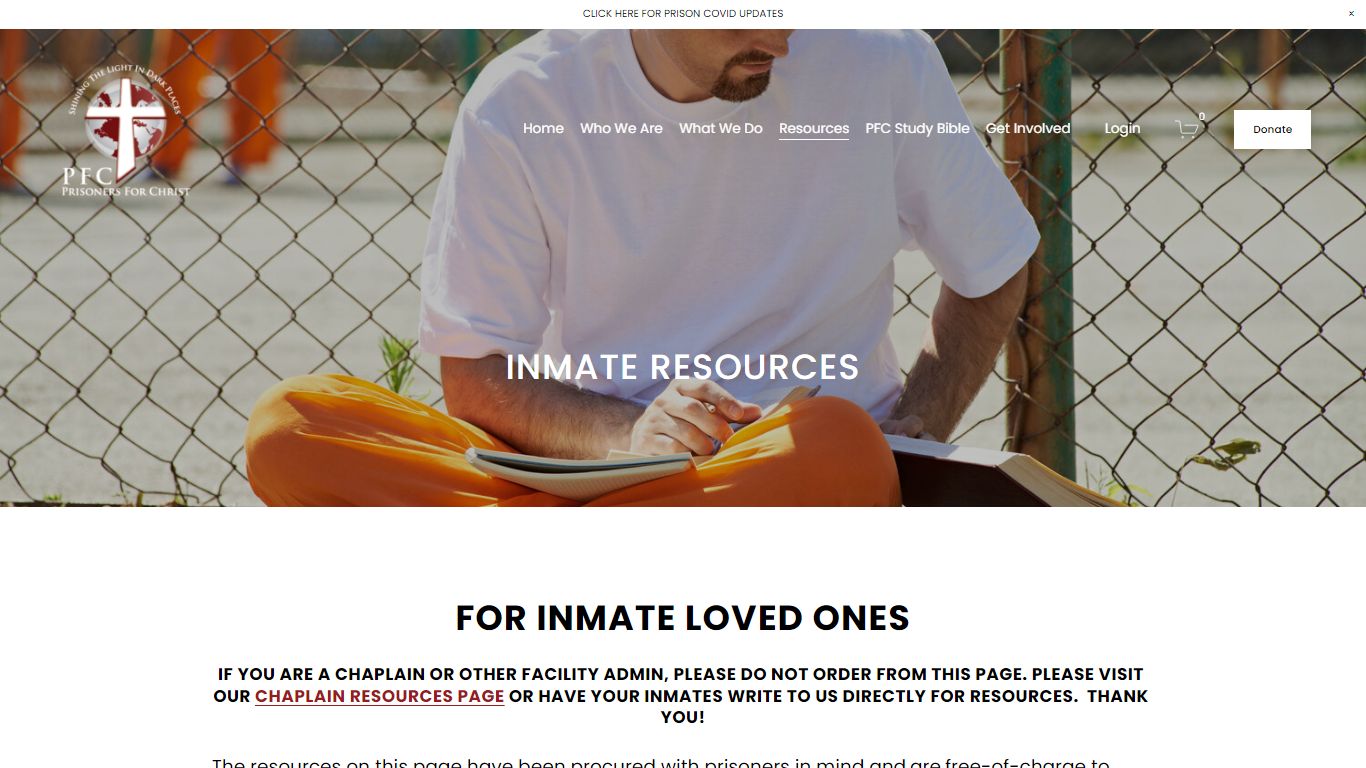 Inmate Resources — Prisoners For Christ